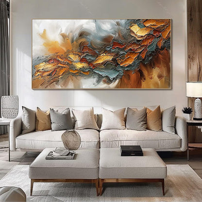 Groot Kleurrijk Mes-Schilderij — Abstract Canvas | Velvet Crown