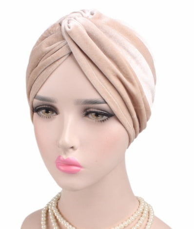 Velvet Cross Twist Bonnet - Luxe Sleep Cap
