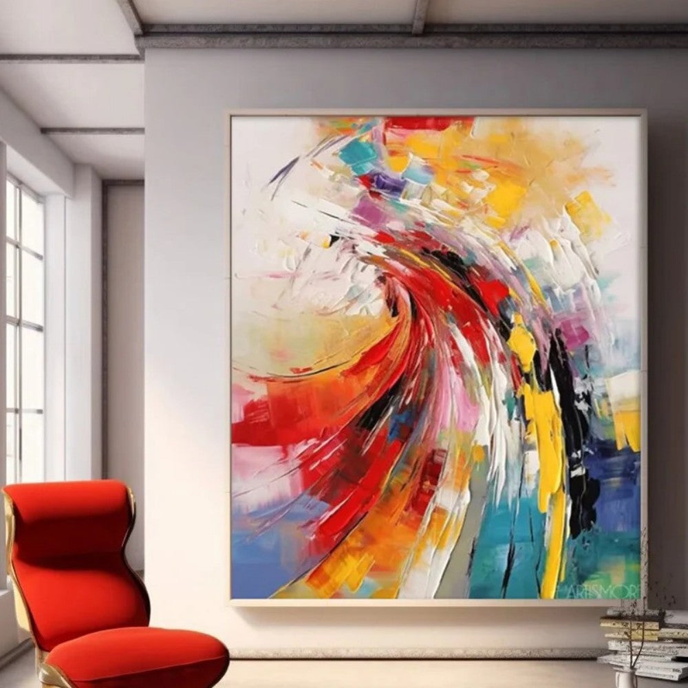 Modern Abstract Canvas — Handgeschilderd | Velvet Crown