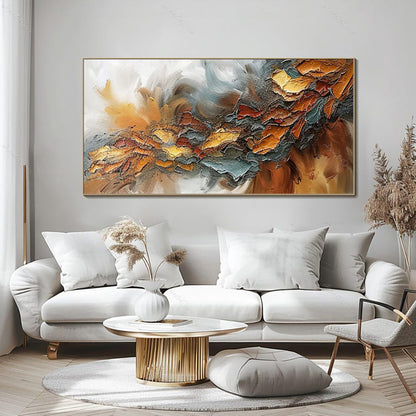 Groot Kleurrijk Mes-Schilderij — Abstract Canvas | Velvet Crown