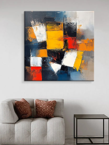 Kleurrijk Abstract Canvas — Handgeschilderd | Velvet Crown