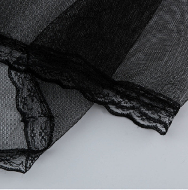 Front Slit Lace Nightdress — Velvet Nights Collection