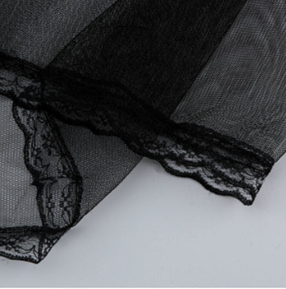 Front Slit Lace Nightdress — Velvet Nights Collection