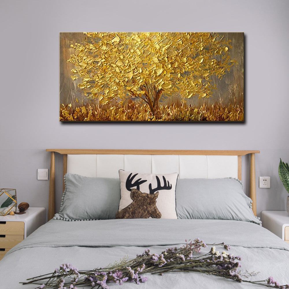 Gouden Boom — Mes-Schilderij op Canvas | Velvet Crown