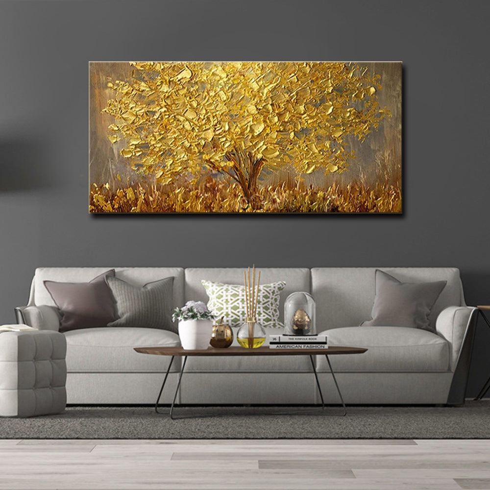 Gouden Boom — Mes-Schilderij op Canvas | Velvet Crown