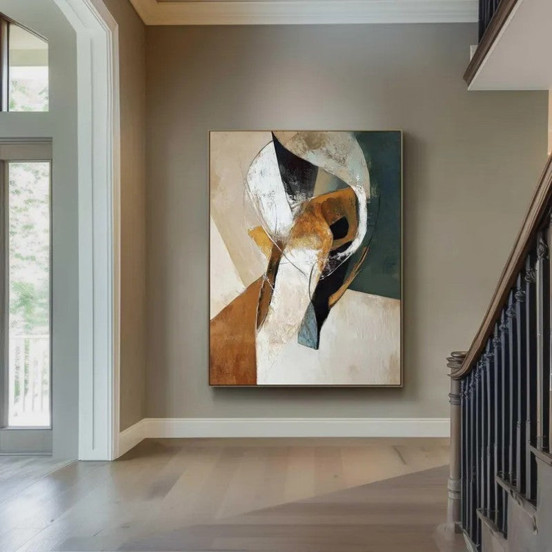 Wabi-Sabi Minimalist Canvas — Handgeschilderd | Velvet Crown