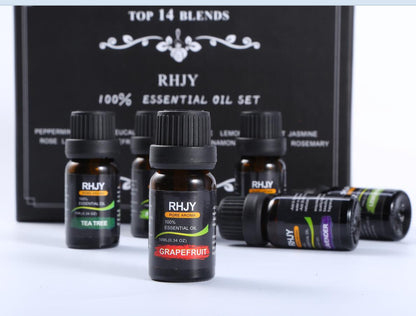 Aromatherapy Essential Oil Set — 14 Geuren | Velvet Crown