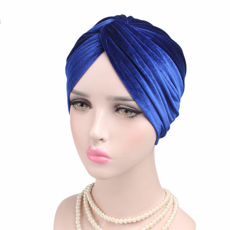 Velvet Cross Twist Bonnet - Luxe Sleep Cap