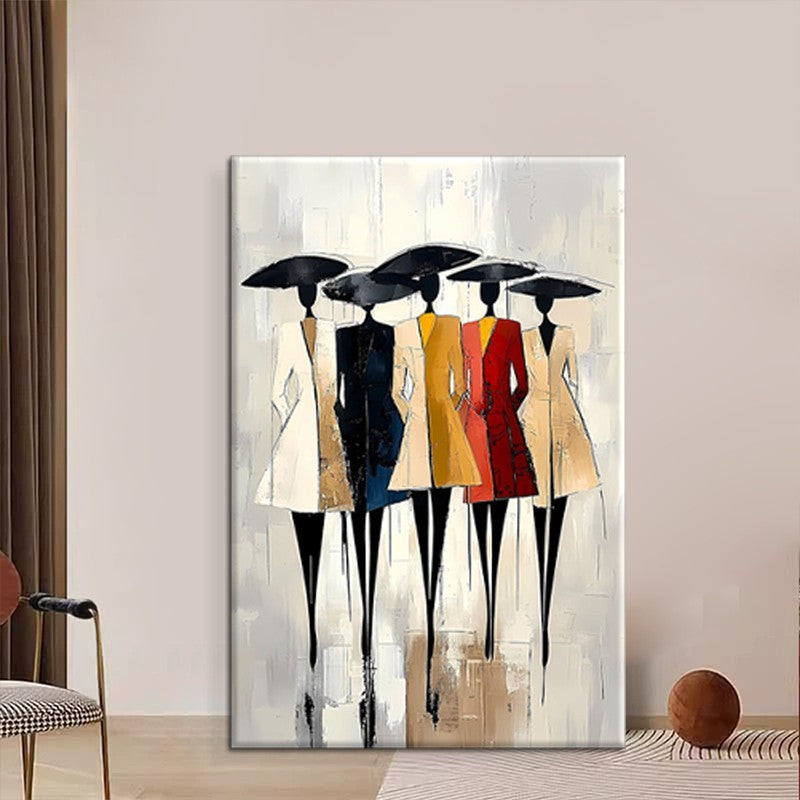 Afrikaanse Vrouw — Abstract Canvas Schilderij | Velvet Crown