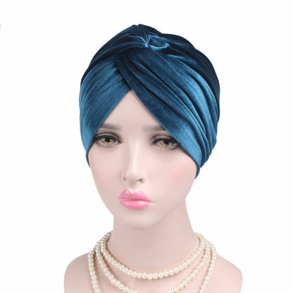 Velvet Cross Twist Bonnet - Luxe Sleep Cap