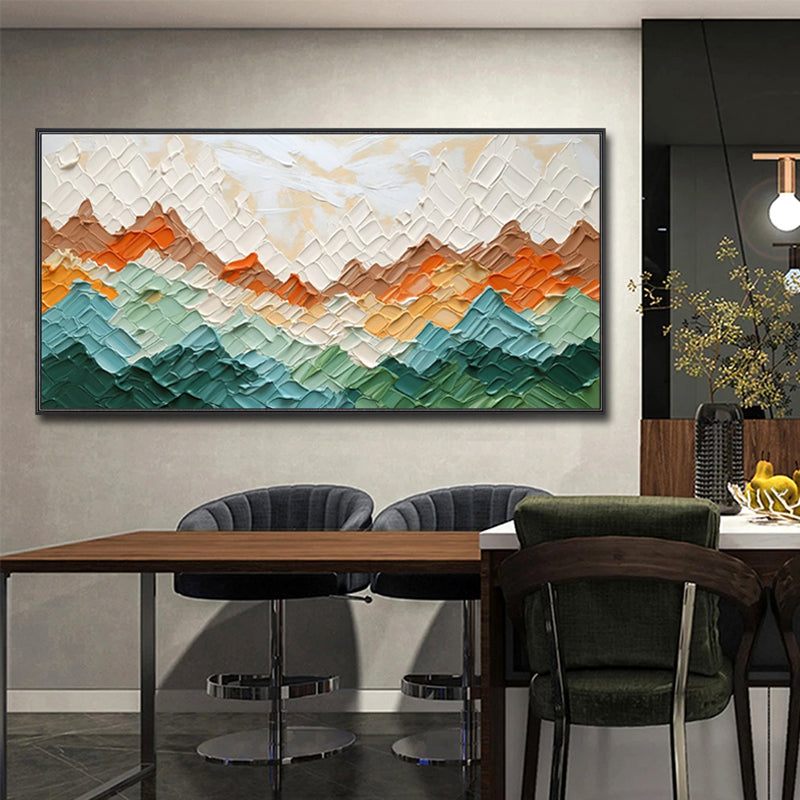 Golvende Bergen — Abstract Landschap Canvas | Velvet Crown