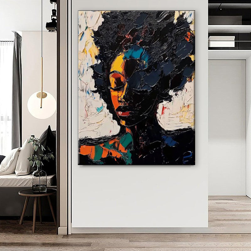 Afrikaanse Vrouw — Abstract Graffiti Canvas | Velvet Crown