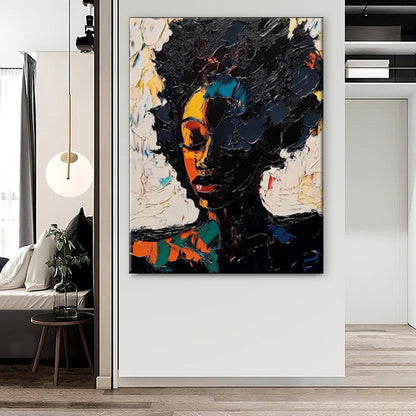 Afrikaanse Vrouw — Abstract Graffiti Canvas | Velvet Crown