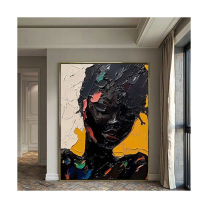 Afrikaanse Vrouw — Abstract Graffiti Canvas | Velvet Crown