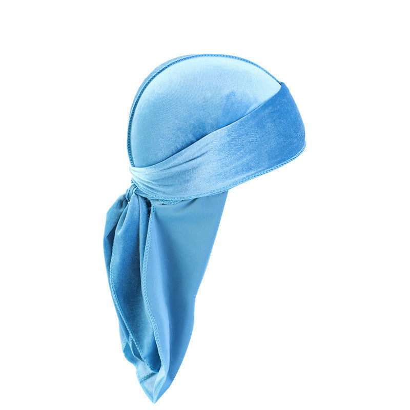 Velvet Long Tail Bonnet - Stylish Sleep Cap