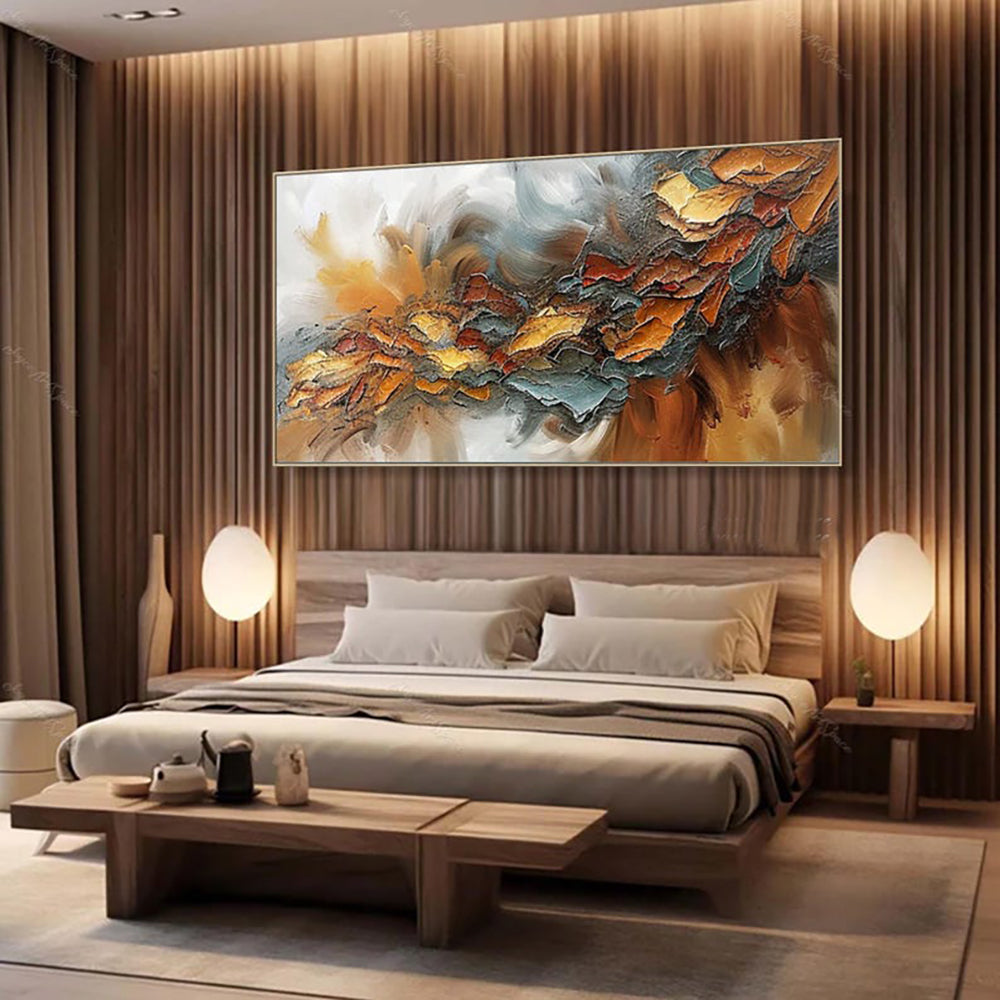 Groot Kleurrijk Mes-Schilderij — Abstract Canvas | Velvet Crown
