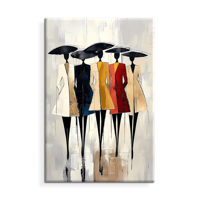 Afrikaanse Vrouw — Abstract Canvas Schilderij | Velvet Crown