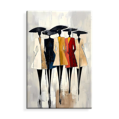 Afrikaanse Vrouw — Abstract Canvas Schilderij | Velvet Crown