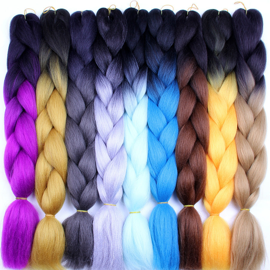 2. Vlechthaar 24 inch - Ombré (twee kleuren) (Colorful Synthetic hair Braids)
