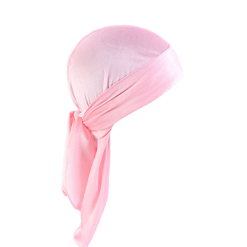 Velvet Long Tail Bonnet - Stylish Sleep Cap