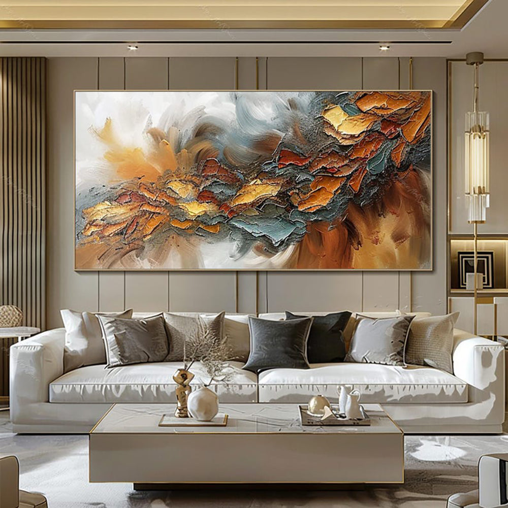 Groot Kleurrijk Mes-Schilderij — Abstract Canvas | Velvet Crown