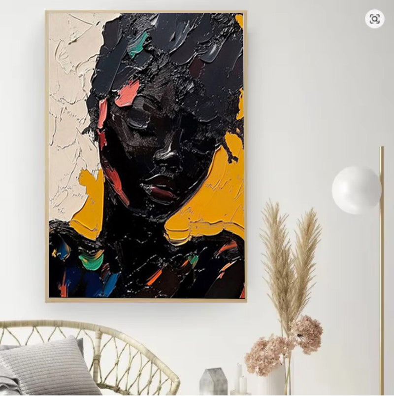 Afrikaanse Vrouw — Abstract Graffiti Canvas | Velvet Crown
