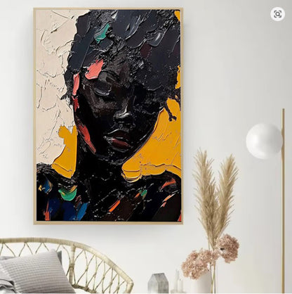 Afrikaanse Vrouw — Abstract Graffiti Canvas | Velvet Crown
