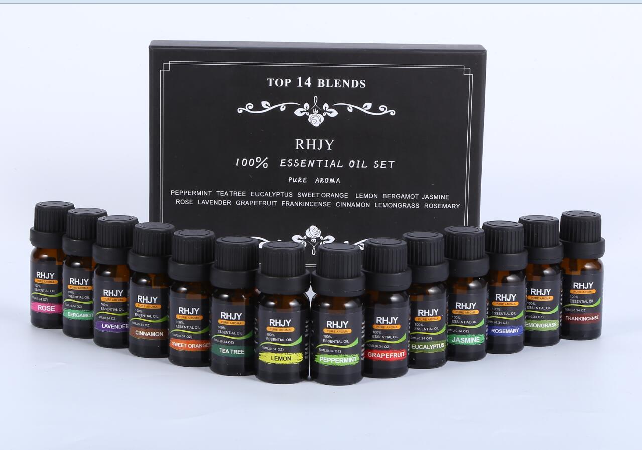 Aromatherapy Essential Oil Set — 14 Geuren | Velvet Crown