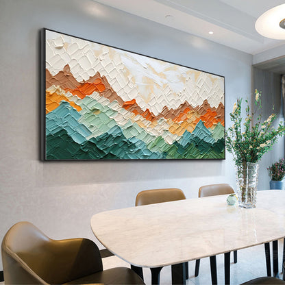Golvende Bergen — Abstract Landschap Canvas | Velvet Crown