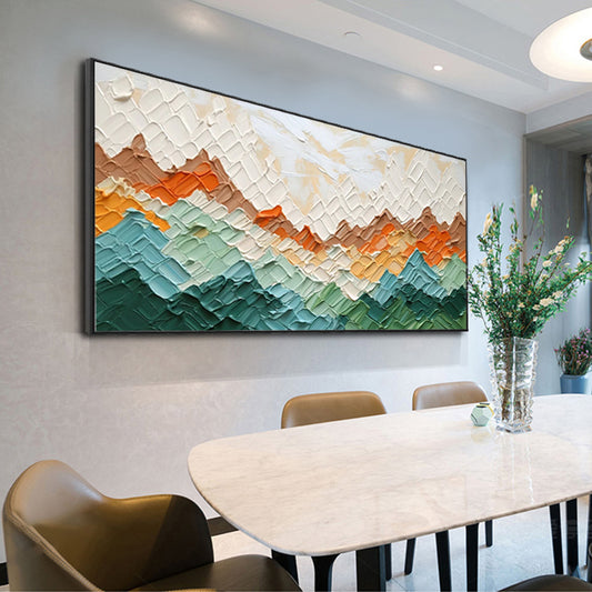 Golvende Bergen — Abstract Landschap Canvas | Velvet Crown