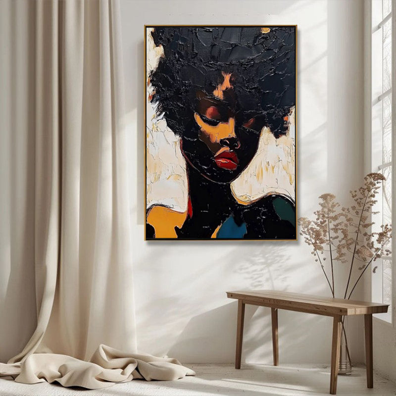 Afrikaanse Vrouw — Abstract Graffiti Canvas | Velvet Crown