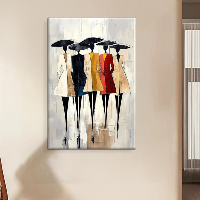 Afrikaanse Vrouw — Abstract Canvas Schilderij | Velvet Crown