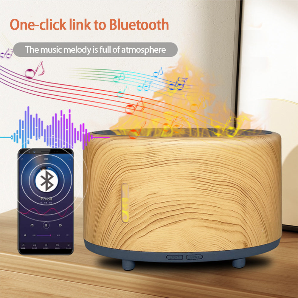 Vlam Humidifier met Bluetooth & LED — 150ml | Velvet Crown