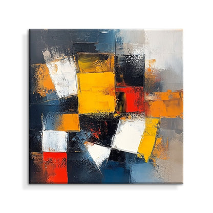Kleurrijk Abstract Canvas — Handgeschilderd | Velvet Crown