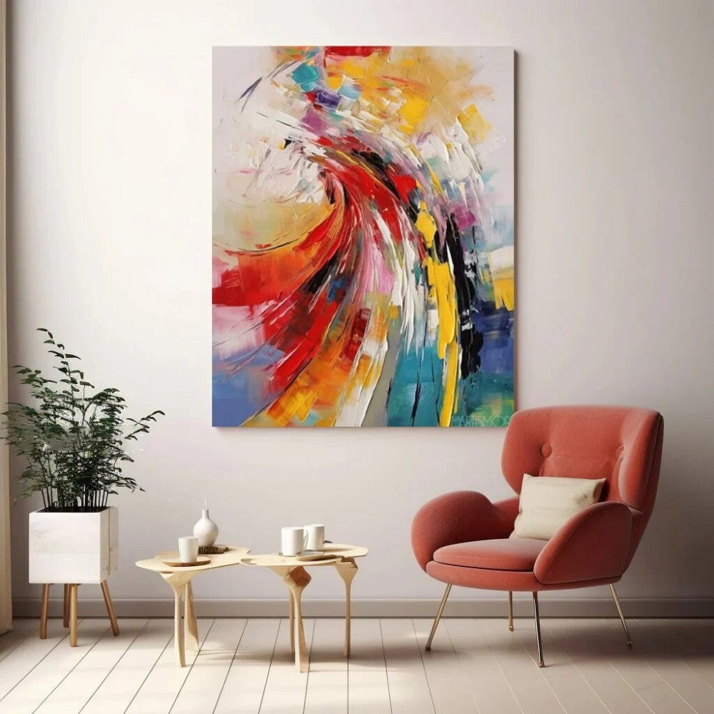 Modern Abstract Canvas — Handgeschilderd | Velvet Crown