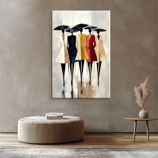 Afrikaanse Vrouw — Abstract Canvas Schilderij | Velvet Crown
