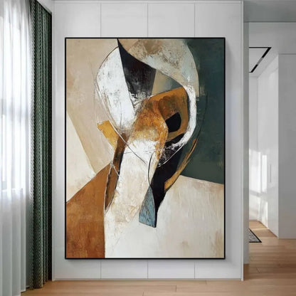 Wabi-Sabi Minimalist Canvas — Handgeschilderd | Velvet Crown