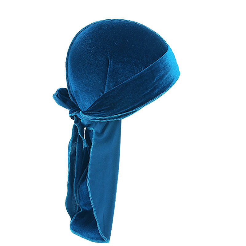 Velvet Long Tail Bonnet - Stylish Sleep Cap