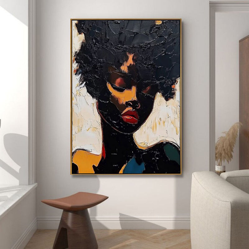 Afrikaanse Vrouw — Abstract Graffiti Canvas | Velvet Crown