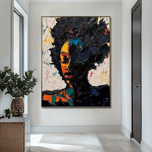 Afrikaanse Vrouw — Abstract Graffiti Canvas | Velvet Crown