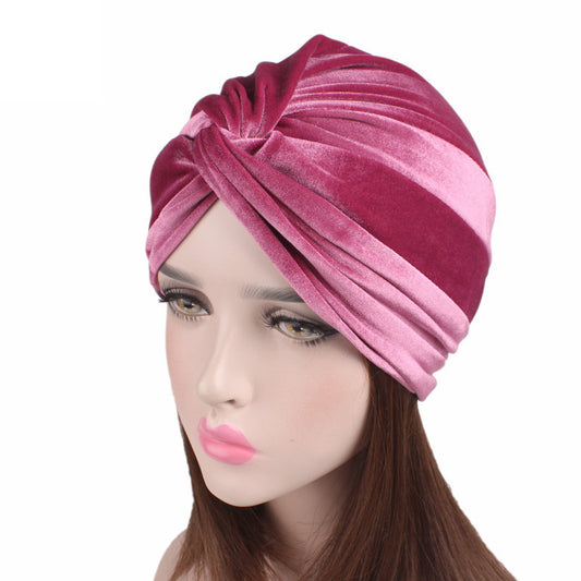 Velvet Cross Twist Bonnet - Luxe Sleep Cap