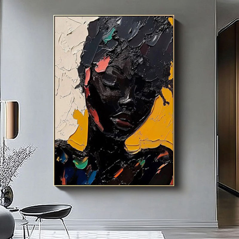 Afrikaanse Vrouw — Abstract Graffiti Canvas | Velvet Crown
