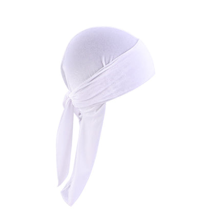Velvet Long Tail Bonnet - Stylish Sleep Cap
