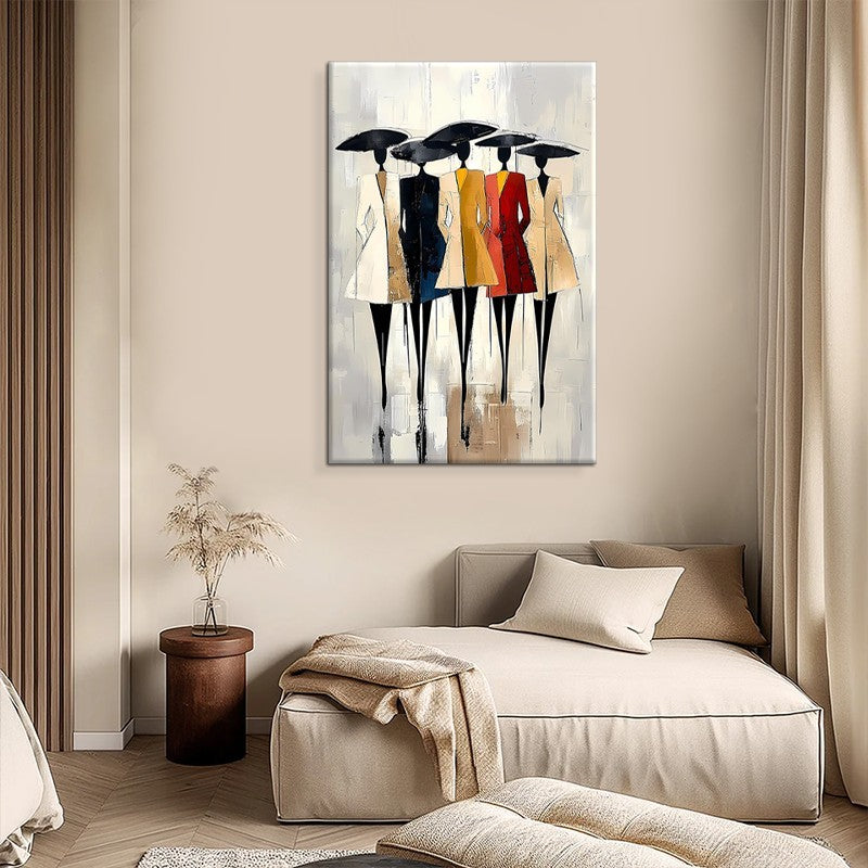 Afrikaanse Vrouw — Abstract Canvas Schilderij | Velvet Crown
