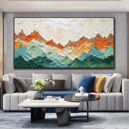 Golvende Bergen — Abstract Landschap Canvas | Velvet Crown