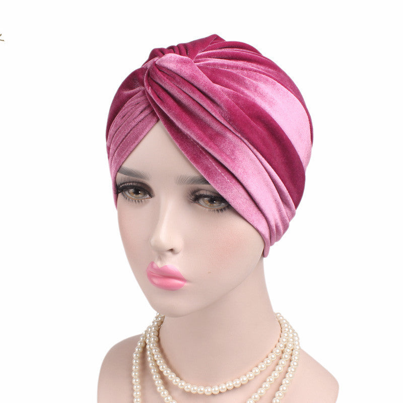 Velvet Cross Twist Bonnet - Luxe Sleep Cap